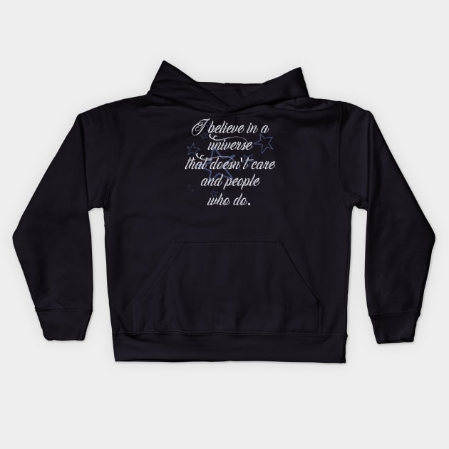 Night In The Woods Quote Kids Hoodie by asilentcowbell